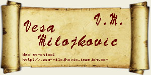 Vesa Milojković vizit kartica